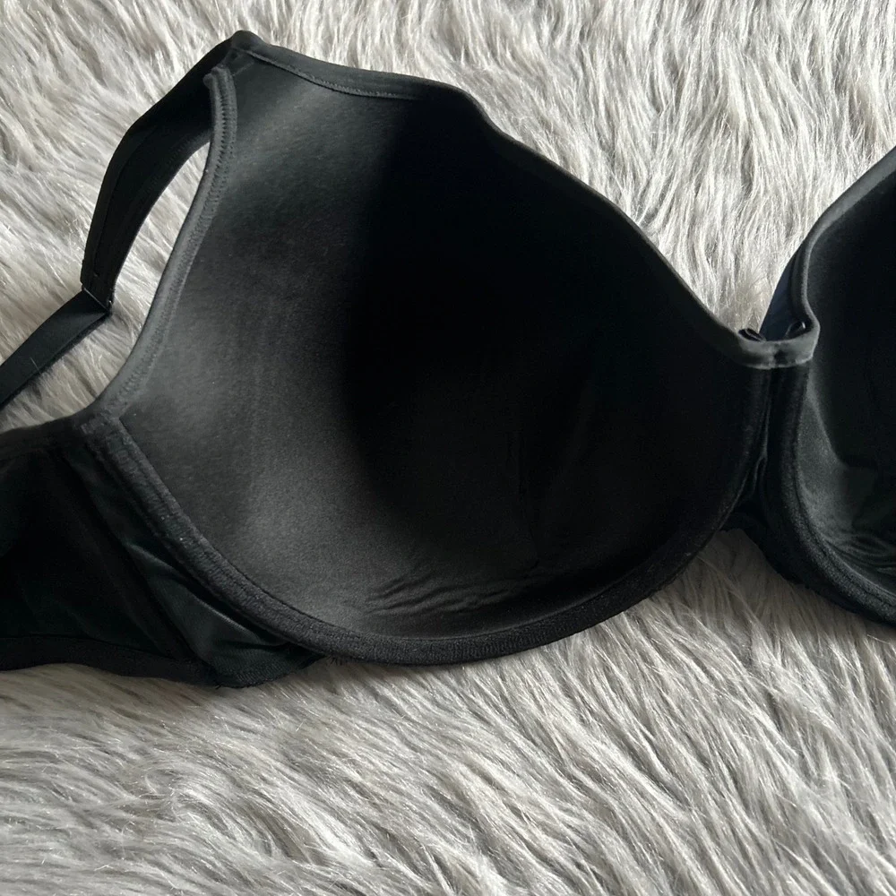 Cacique Smooth Balconette Bra Women Size 44DDD Green Black Floral Lace Underwire
